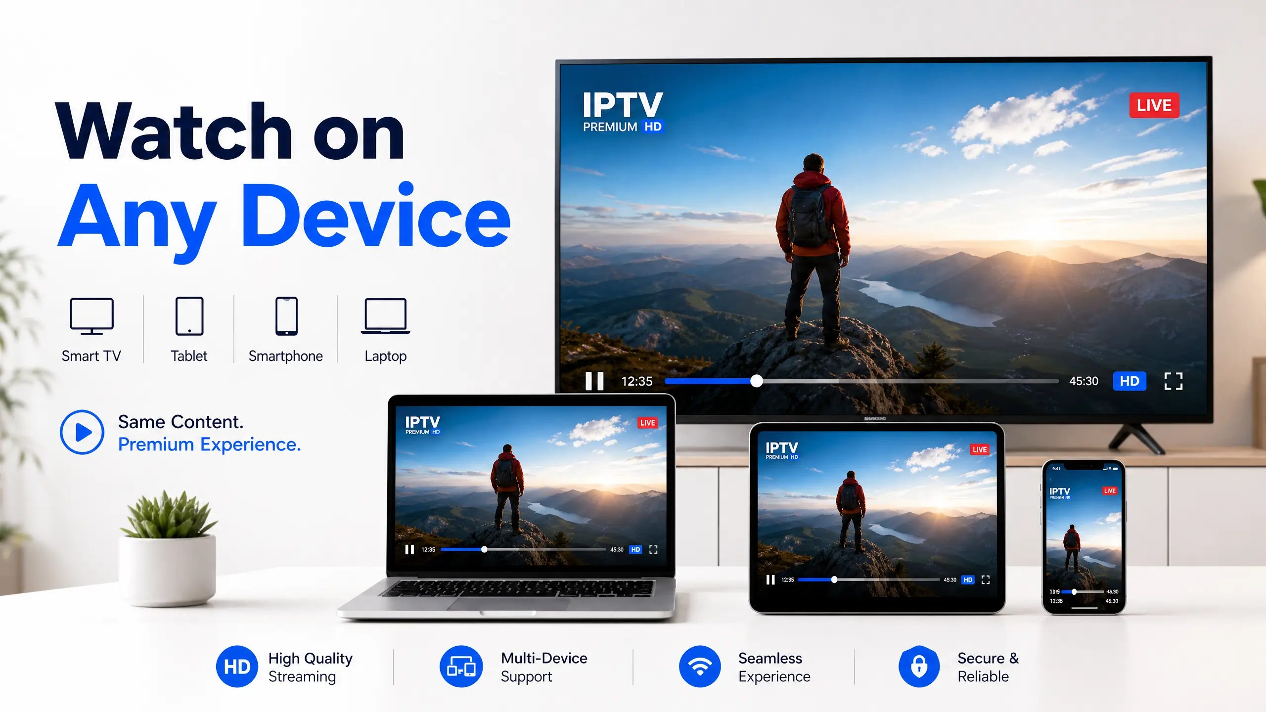 Global IPTV Net works on Firestick, Smart TV, Android, iPhone and all devices